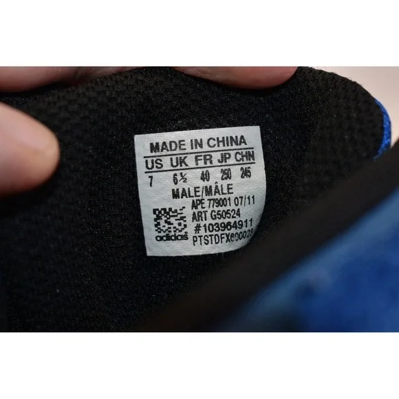 Adidas Pretereo 2.0 Wrestling Shoes Blue Mens 7 G50524 High Top Suede Boxing Gym - Picture 8 of 9